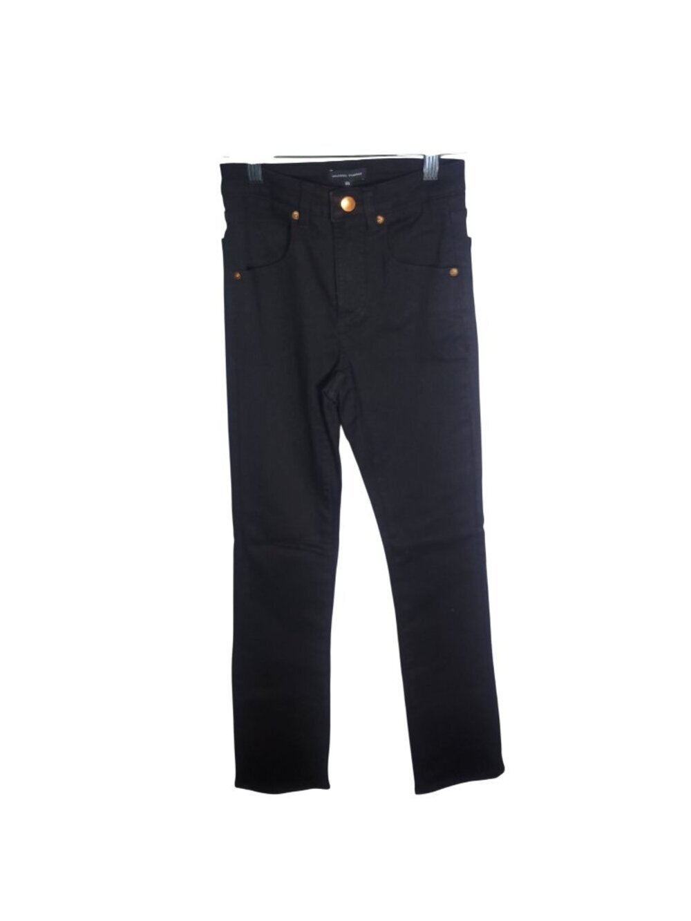 Universal Standard Black High-Rise Straight-Leg Jeans Size 00 Cotton Blend Women